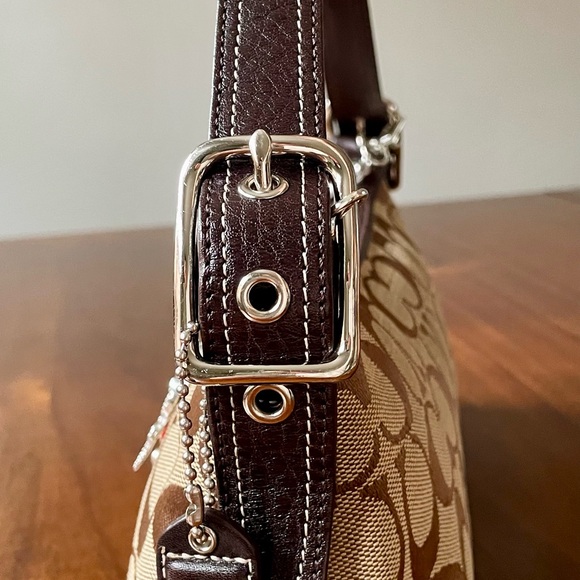 Vintage Coach Demi Baguette Baguette Bag Python & Suede Y2K Made in Turkey - Picture 6 of 13